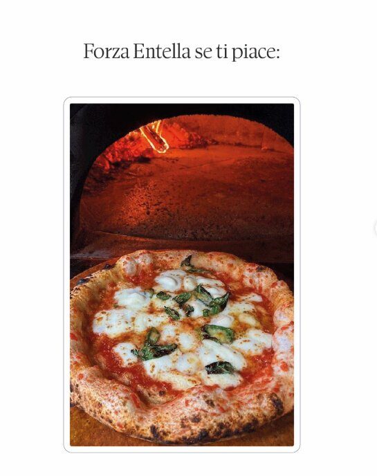 Forza Entella se ti piace la pizza